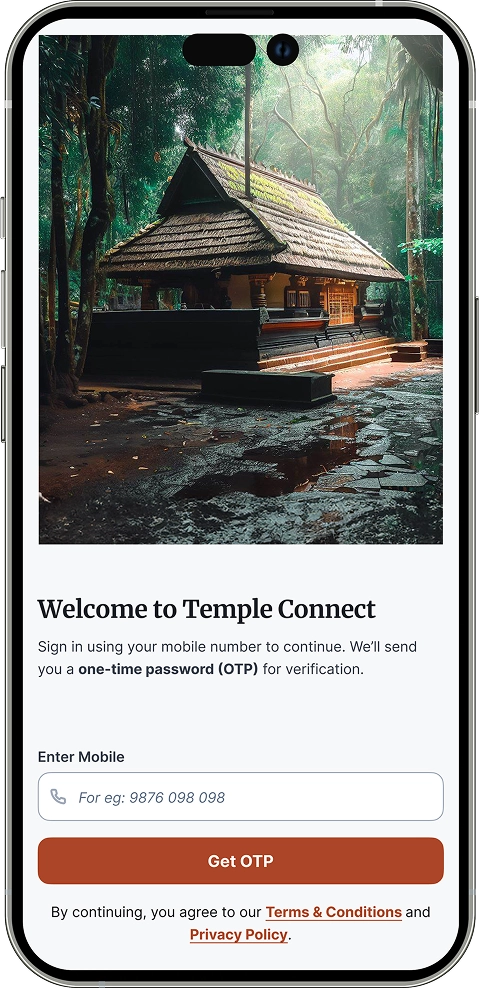 Temple connect login screen