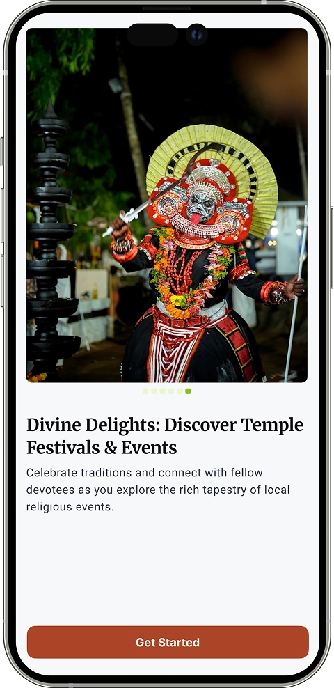 Temple connect onboarding screen