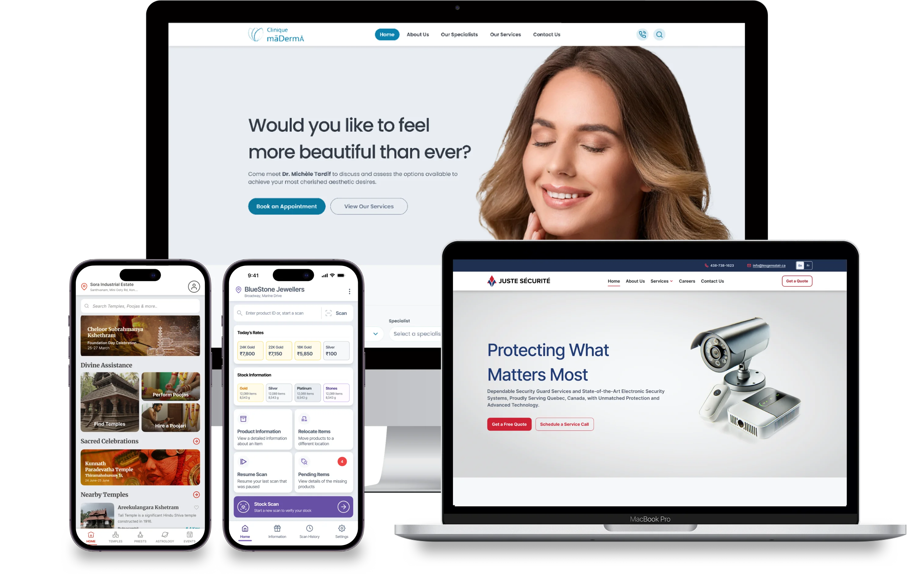 Mobile app and web application user interface designs by UX and product designer Abhilash